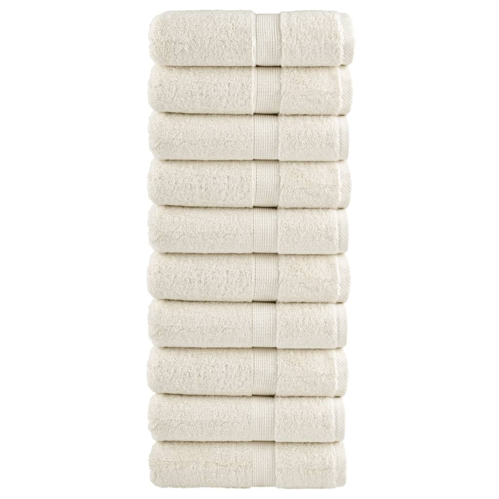 Serviettes De Bain De Qualité Supérieure Solund 10 Pcs 600G/M² Crème