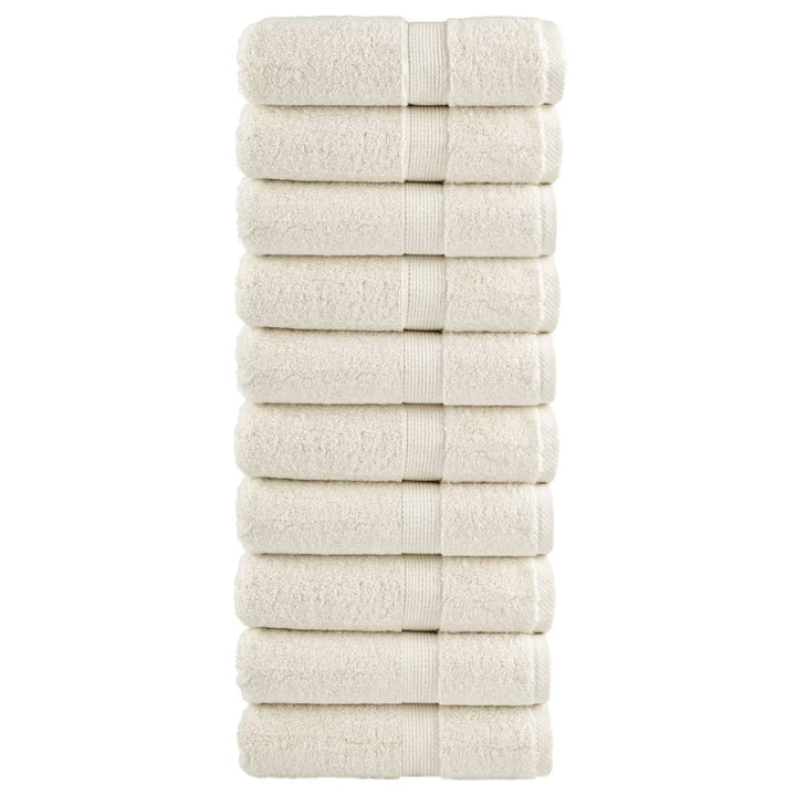 Serviettes De Bain De Qualité Supérieure Solund 10 Pcs 600G/M² Crème