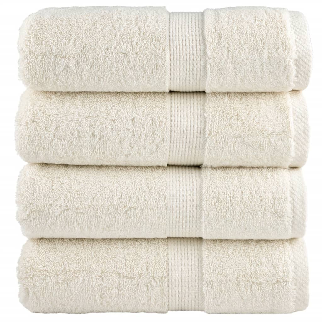 Serviettes De Bain De Qualité Supérieure Solund 10 Pcs 600G/M² Crème