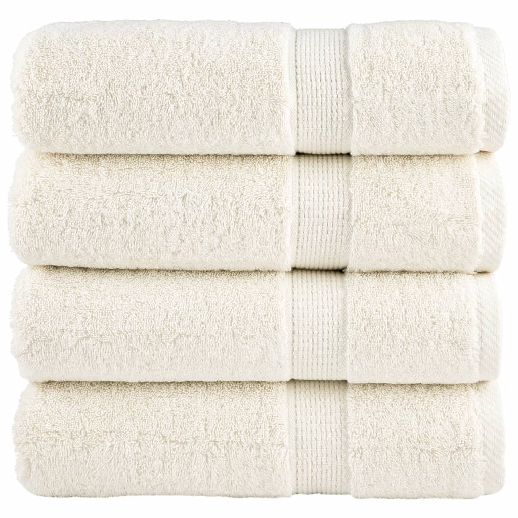 Serviettes De Bain De Qualité Supérieure Solund 10 Pcs 600G/M² Crème