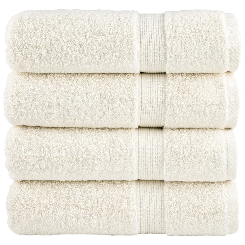 Serviettes De Bain De Qualité Supérieure Solund 10 Pcs 600G/M² Crème