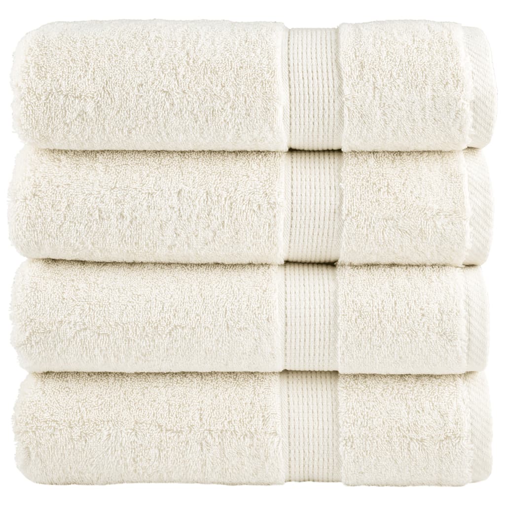 Serviettes De Bain De Qualité Supérieure Solund 10 Pcs 600G/M² Crème