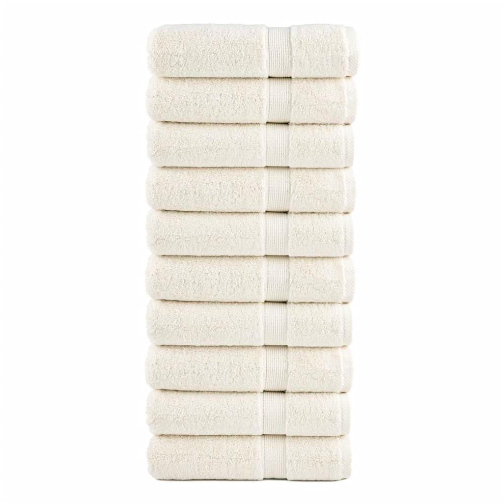 Serviettes De Bain De Qualité Supérieure Solund 10 Pcs 600G/M² Crème