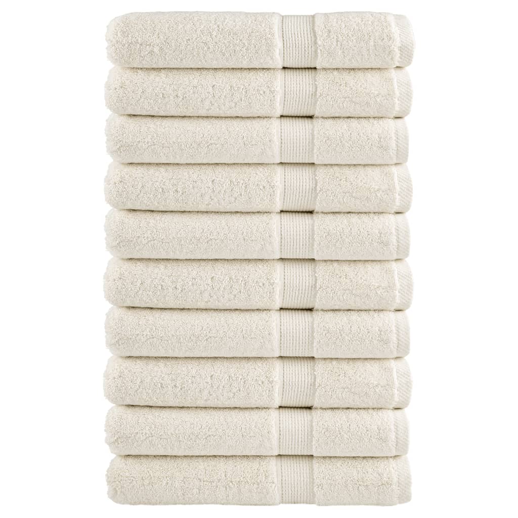 Serviettes De Bain De Qualité Supérieure Solund 10 Pcs 600G/M² Crème