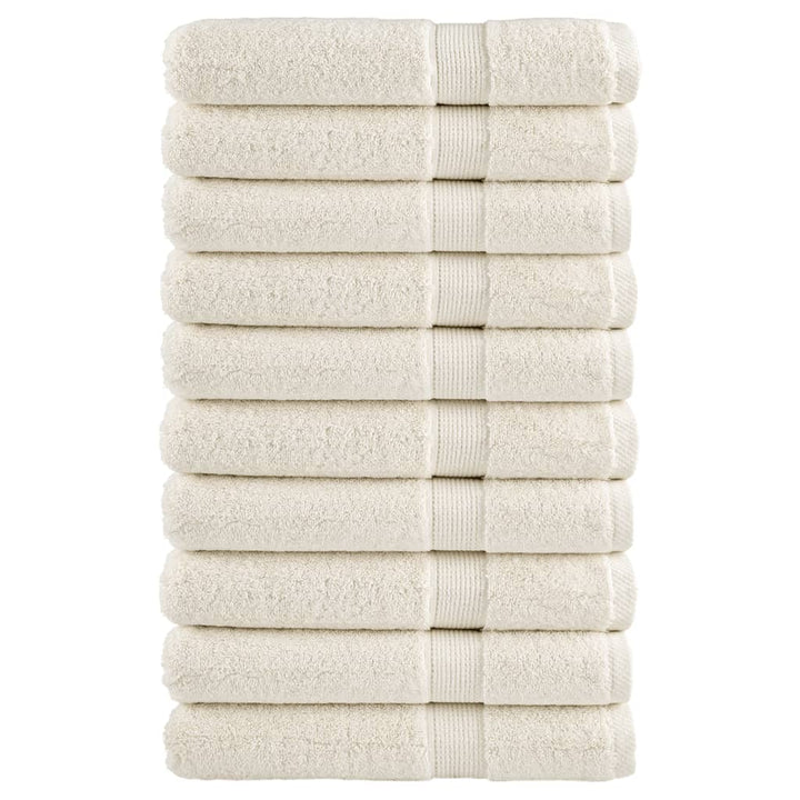 Serviettes De Bain De Qualité Supérieure Solund 10 Pcs 600G/M² Crème