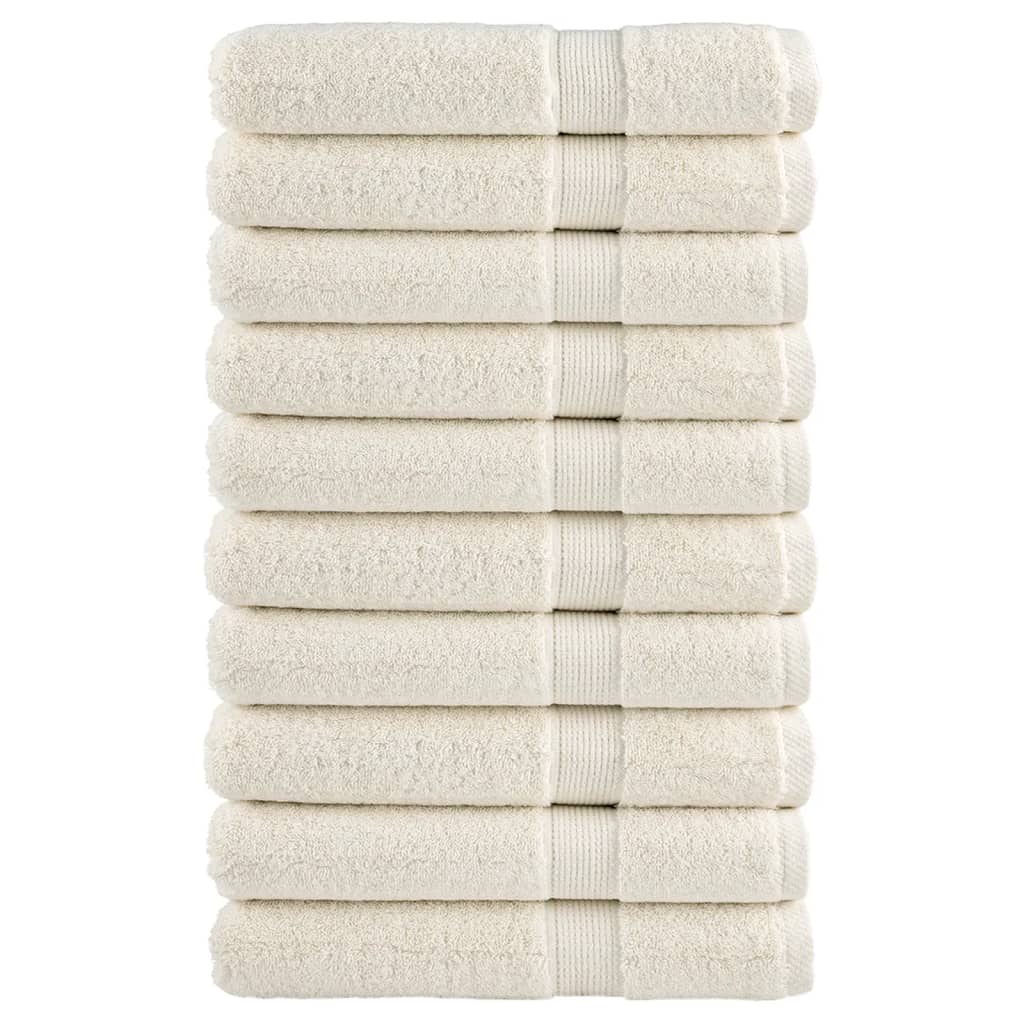 Serviettes De Bain De Qualité Supérieure Solund 10 Pcs 600G/M² Crème