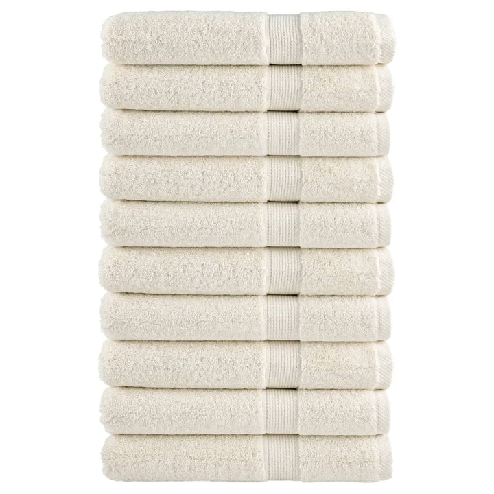 Serviettes De Bain De Qualité Supérieure Solund 10 Pcs 600G/M² Crème