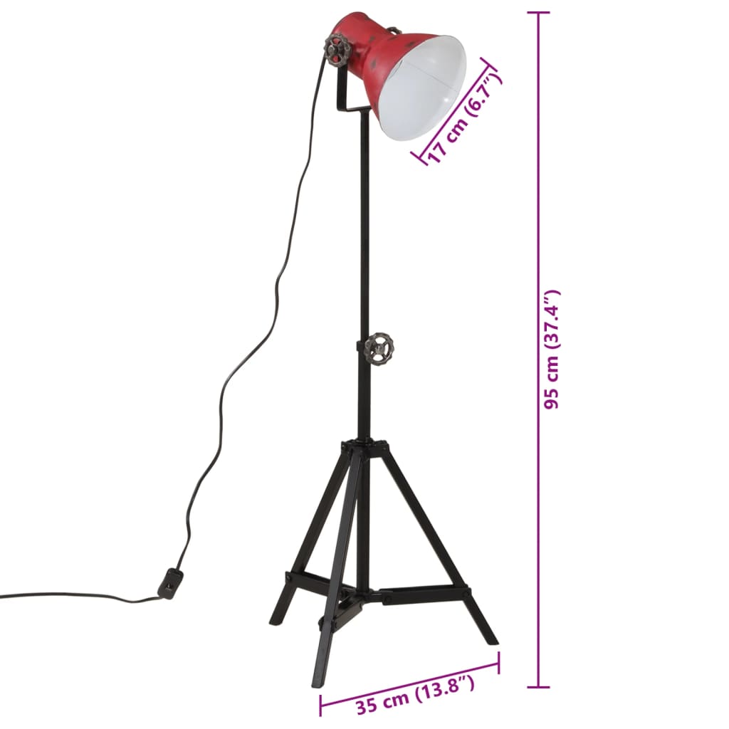 Lampadaire 25 W Délavé 35X35X65/95 Cm E27