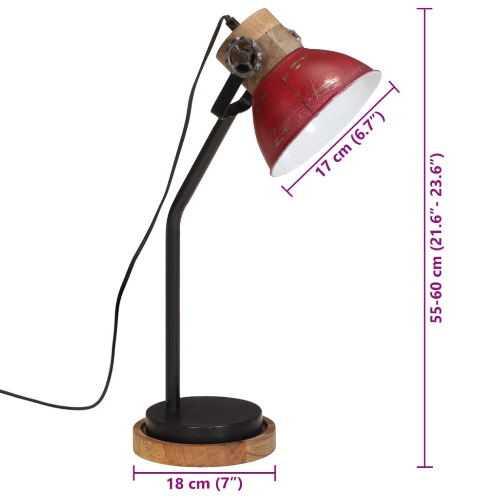 Lampe De Bureau 25 W Délavé 18X18X60 Cm E27