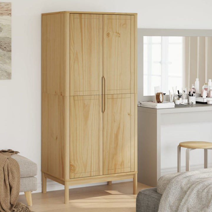 Garde-Robe Floro 77X53X171 Cm Bois Massif De Pin