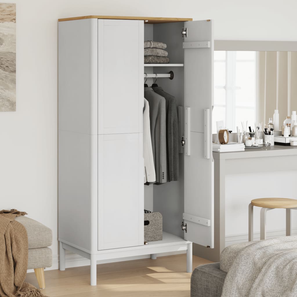 Garde-Robe Floro 77X53X171 Cm Bois Massif De Pin