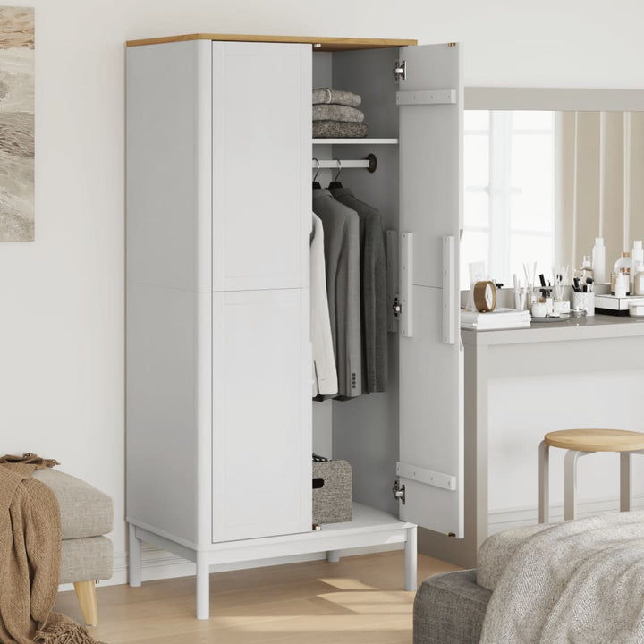 Garde-Robe Floro 77X53X171 Cm Bois Massif De Pin
