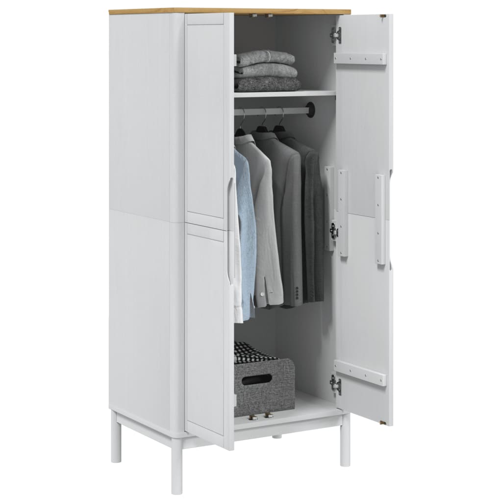 Garde-Robe Floro 77X53X171 Cm Bois Massif De Pin
