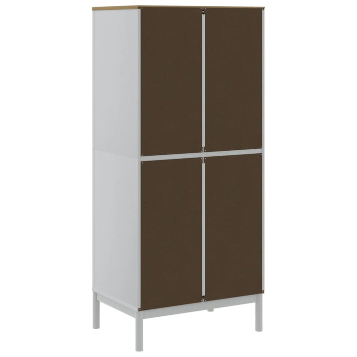 Garde-Robe Floro 77X53X171 Cm Bois Massif De Pin