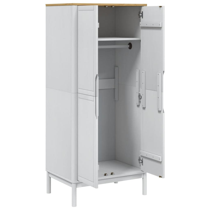 Garde-Robe Floro 77X53X171 Cm Bois Massif De Pin