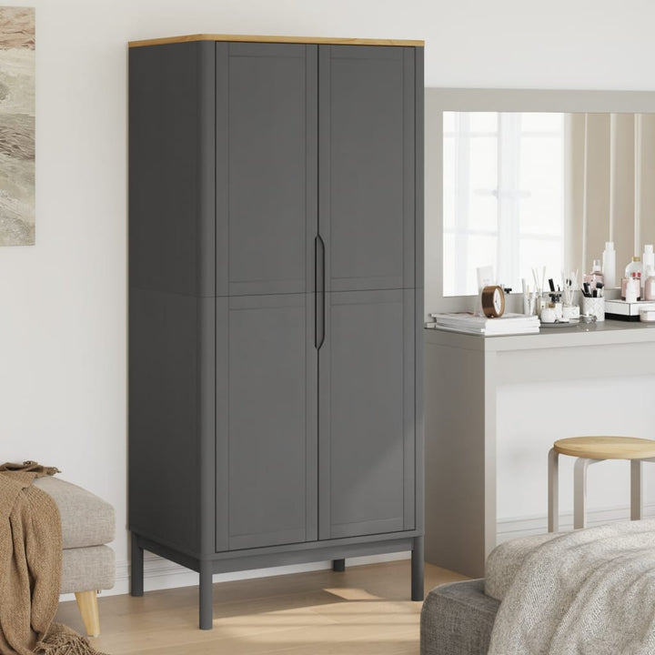 Garde-Robe Floro 77X53X171 Cm Bois Massif De Pin