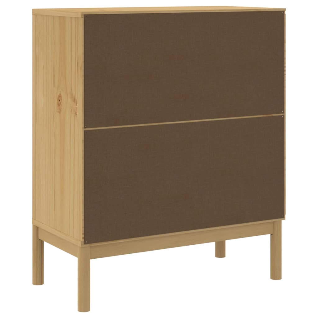 Commode Floro Cire Marron Bois De Pin Massif