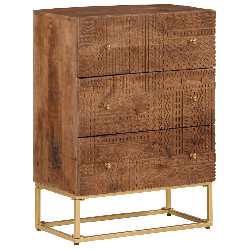 Commode Bois Massif De Manguier Et Fer