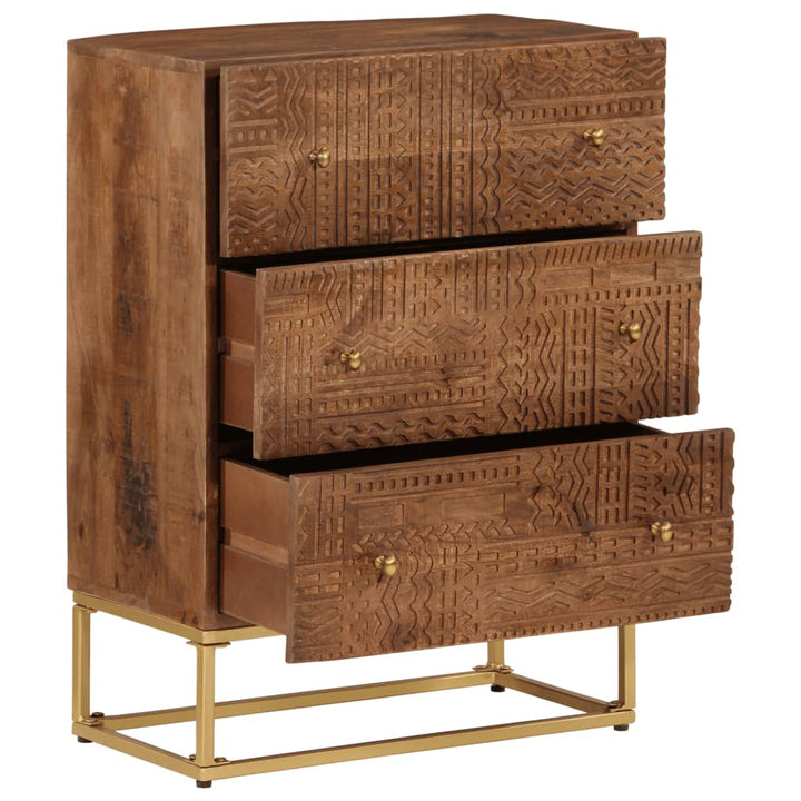 Commode Bois Massif De Manguier Et Fer