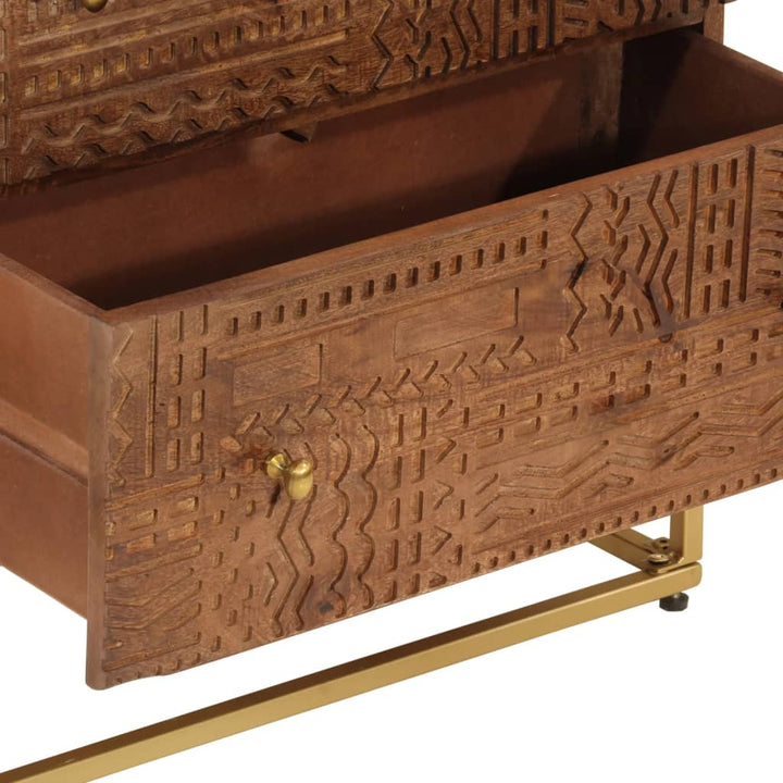 Commode Bois Massif De Manguier Et Fer