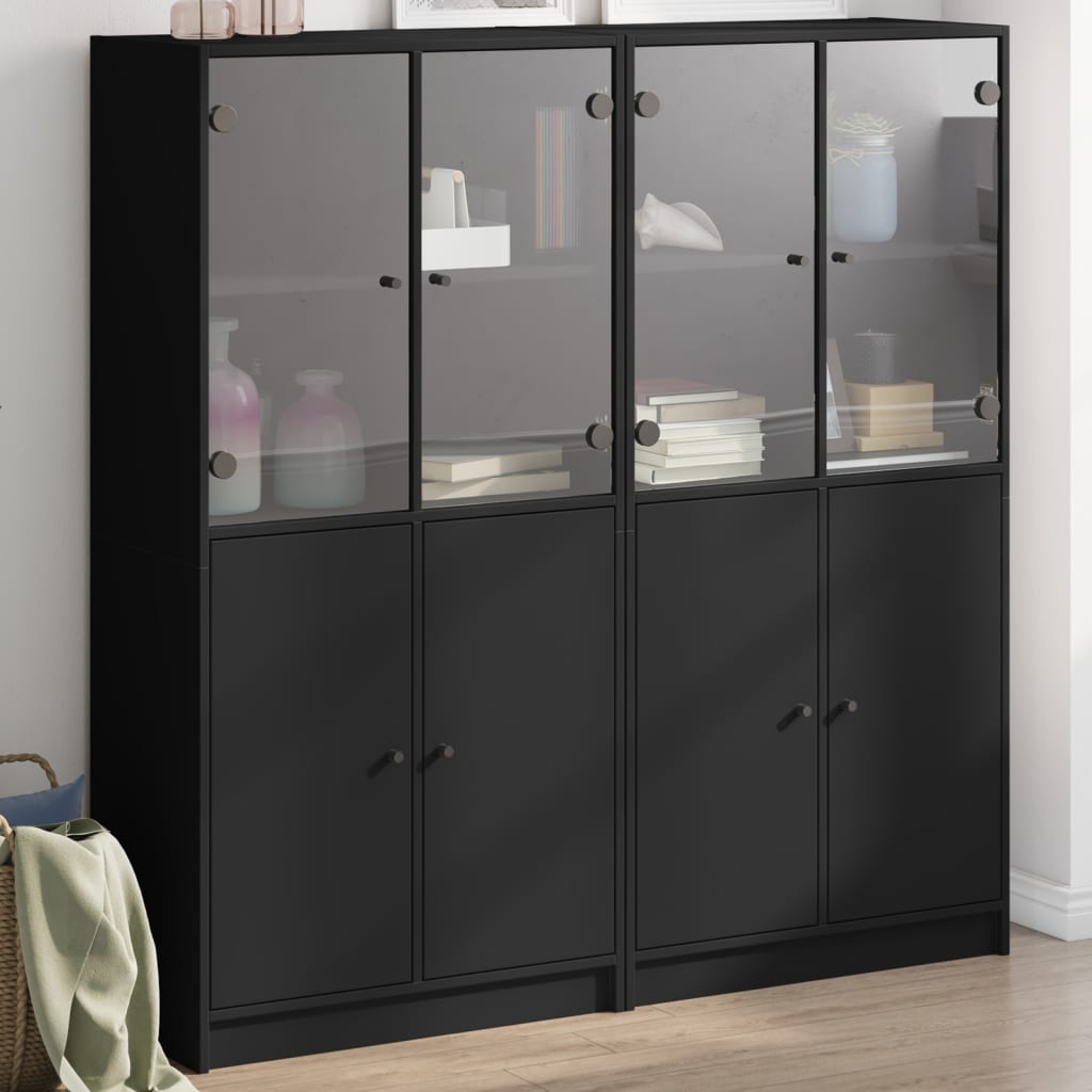 Bibliothèque Avec Portes 136X37X142 Cm Bois D'ingénierie