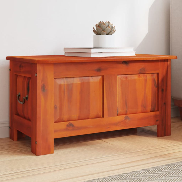 Coffre De Rangement Et Couvercle Bois D'acacia