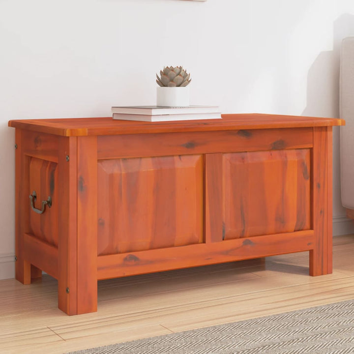 Coffre De Rangement Et Couvercle Bois D'acacia