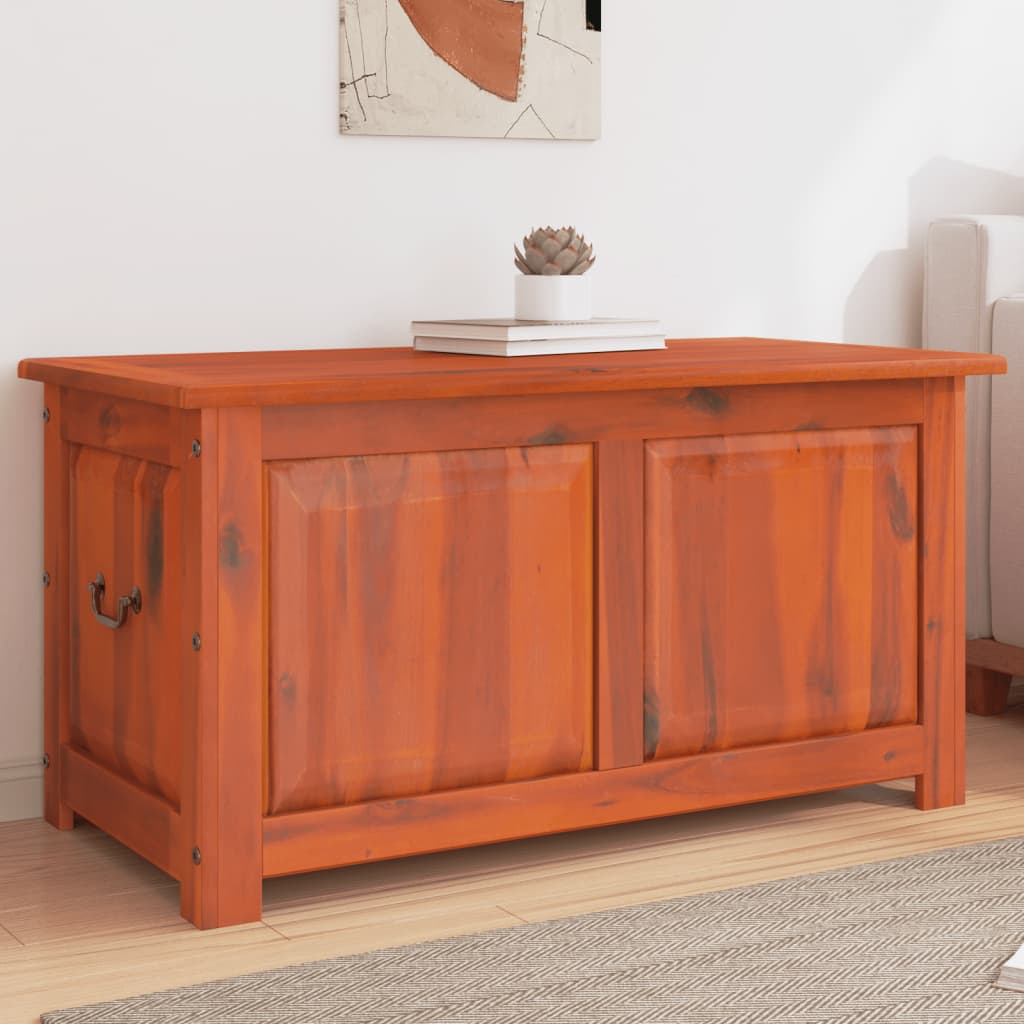 Coffre De Rangement Et Couvercle Bois D'acacia