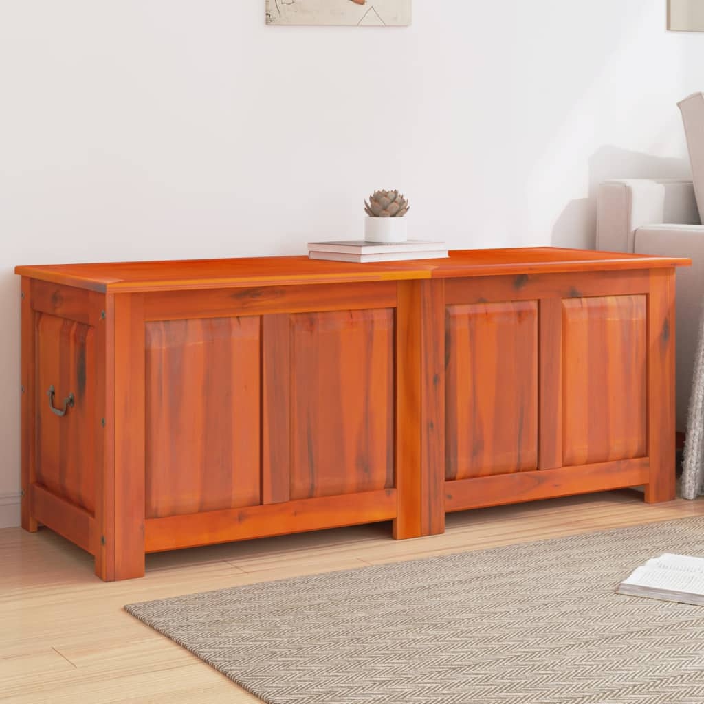 Coffre De Rangement Et Couvercle Bois D'acacia