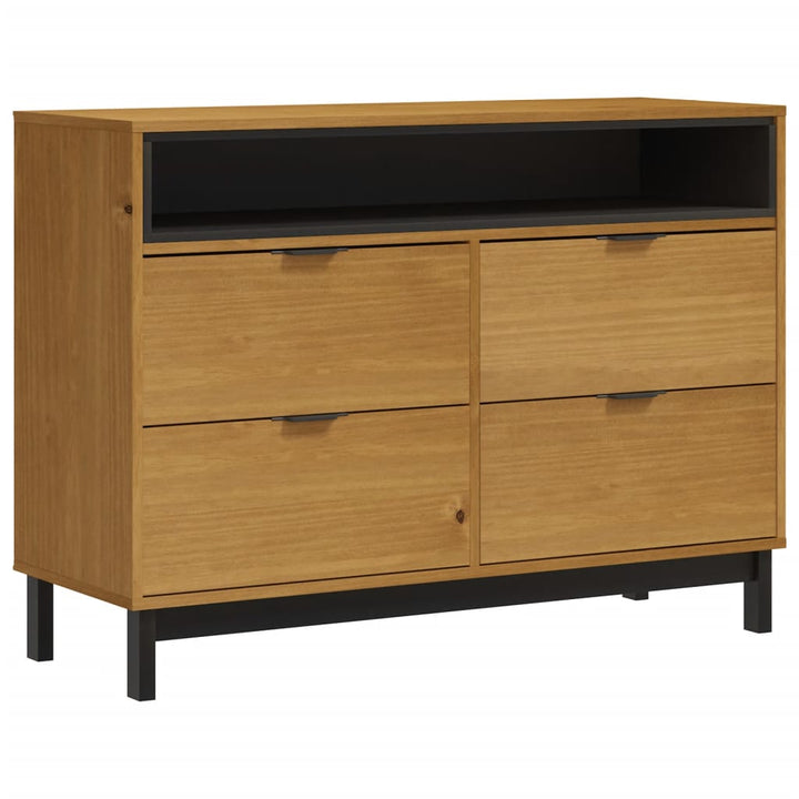 Commode Flam 110X40X80 Cm Bois De Pin Massif