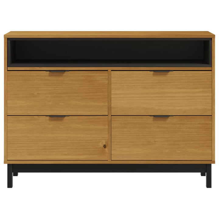 Commode Flam 110X40X80 Cm Bois De Pin Massif