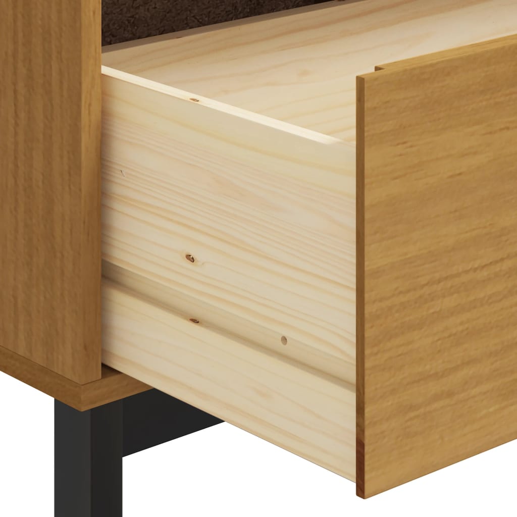 Commode Flam 110X40X80 Cm Bois De Pin Massif