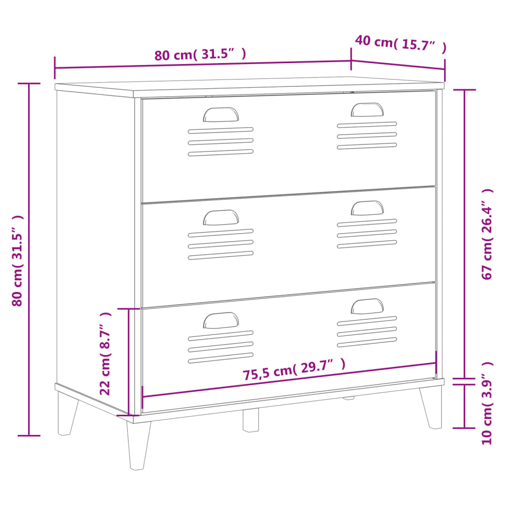 Commode Viken Bois D'ingénierie