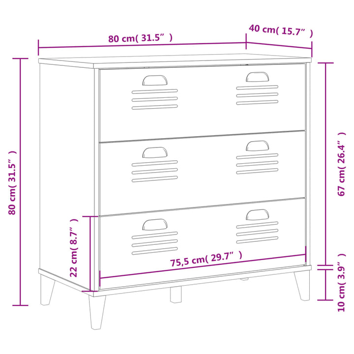 Commode Viken Bois D'ingénierie