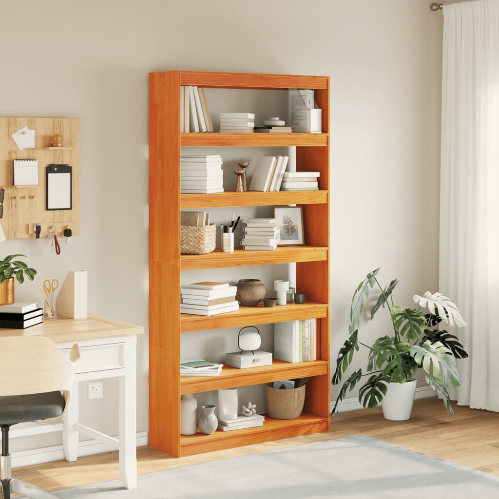 Bibliothèque/Séparateur De Pièce 100X30X199,5 Cm Bois De Pin Marron