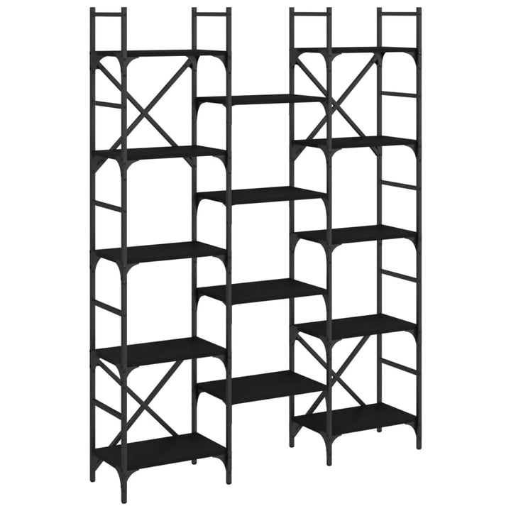 Bibliothèque 127,5X28,5X172,5 Cm Bois D'ingénierie Noir