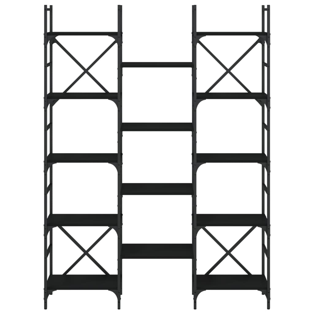 Bibliothèque 127,5X28,5X172,5 Cm Bois D'ingénierie Noir