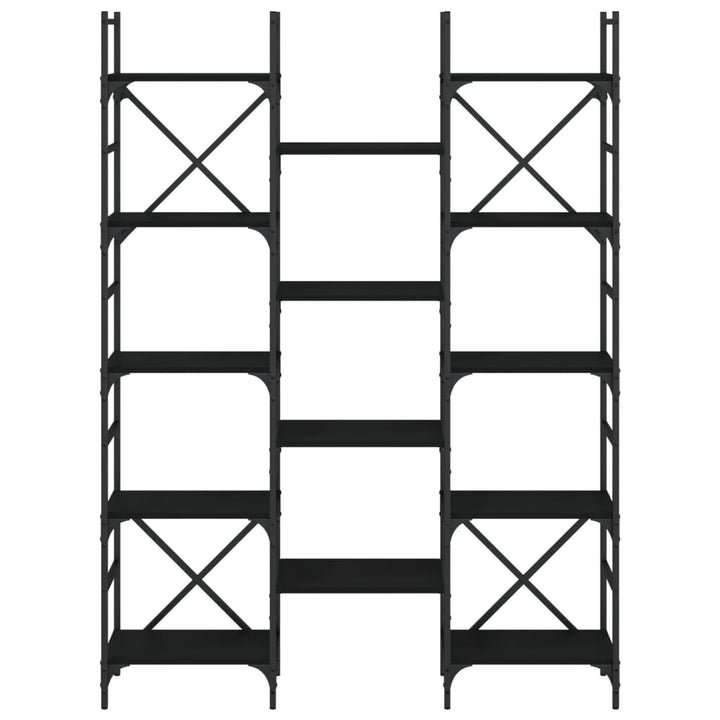 Bibliothèque 127,5X28,5X172,5 Cm Bois D'ingénierie Noir