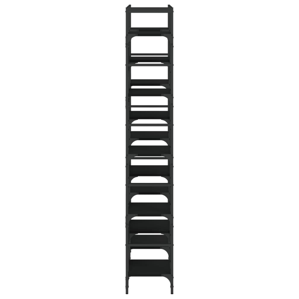 Bibliothèque 127,5X28,5X172,5 Cm Bois D'ingénierie Noir