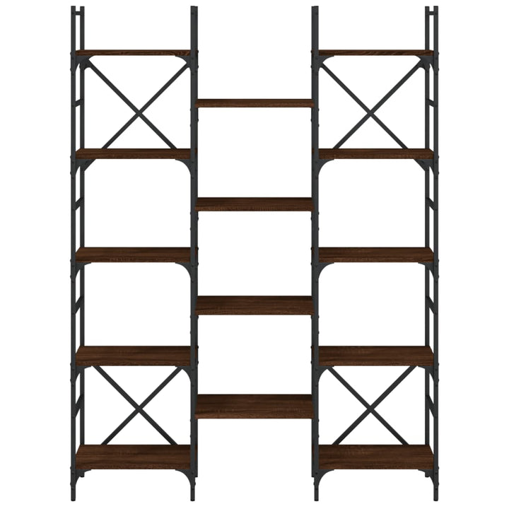 Bibliothèque 127,5X28,5X172,5 Cm Bois D'ingénierie Chêne Marron