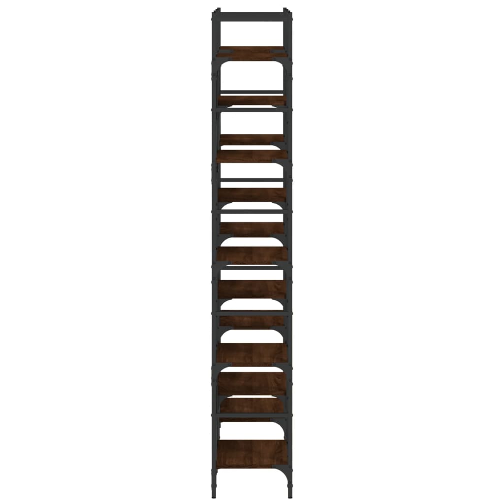 Bibliothèque 127,5X28,5X172,5 Cm Bois D'ingénierie Chêne Marron