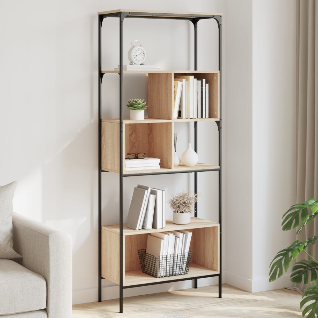 Bibliothèque 5 Niveaux 76X33X188,5 Cm Bois D'ingénierie