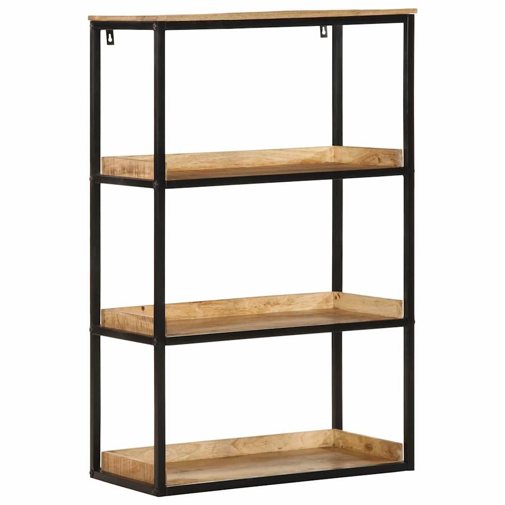 Bibliothèque 70X35X110 Cm En Bois Massif Mangue Brut