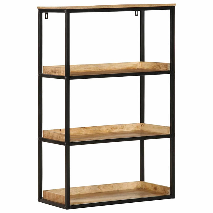 Bibliothèque 70X35X110 Cm En Bois Massif Mangue Brut