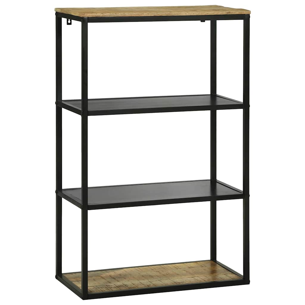 Bibliothèque 70X35X110 Cm En Bois Massif Mangue Brut