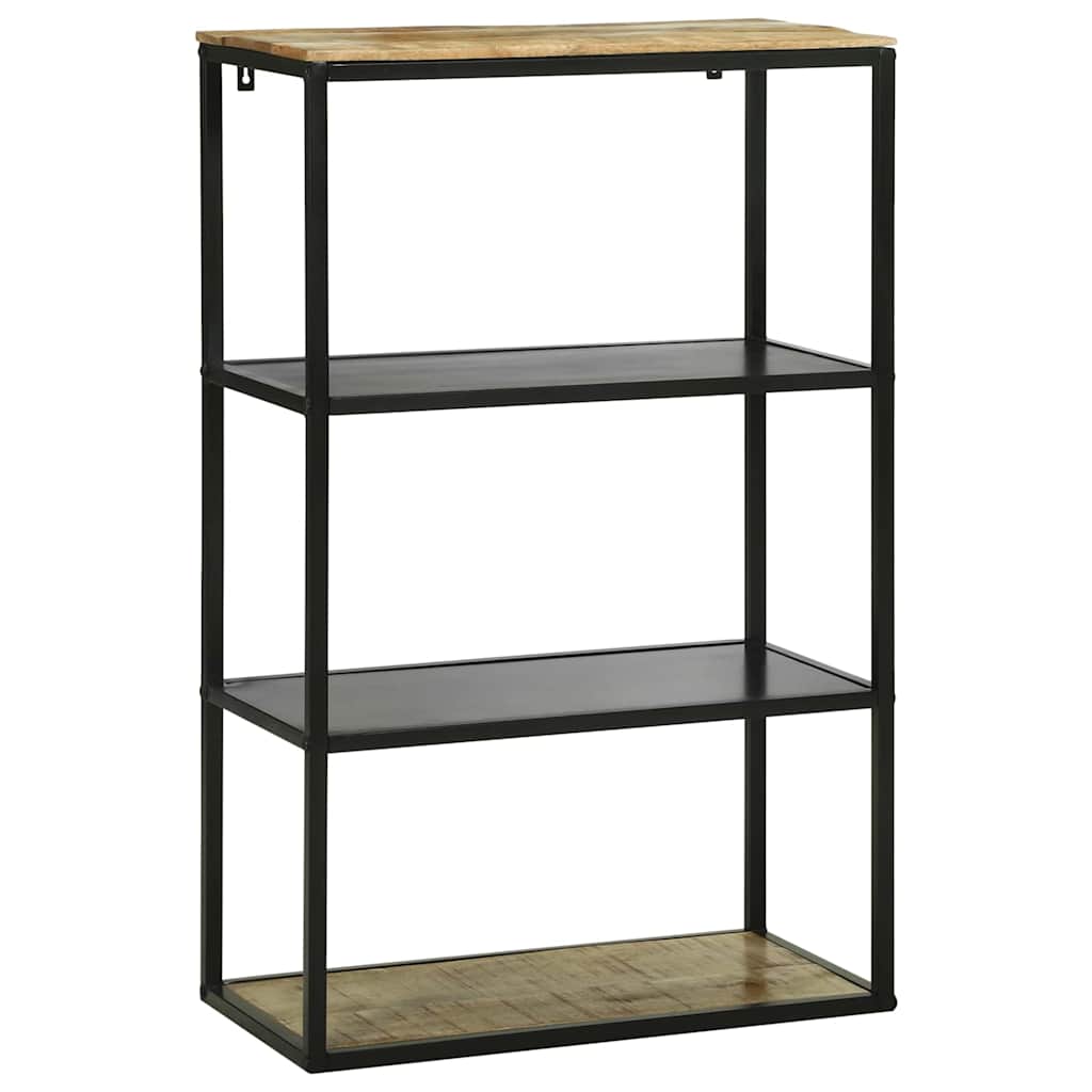Bibliothèque 70X35X110 Cm En Bois Massif Mangue Brut