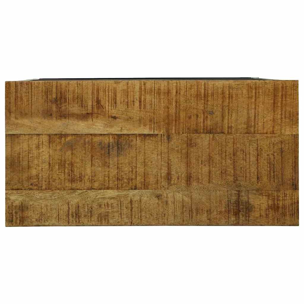 Bibliothèque 70X35X110 Cm En Bois Massif Mangue Brut