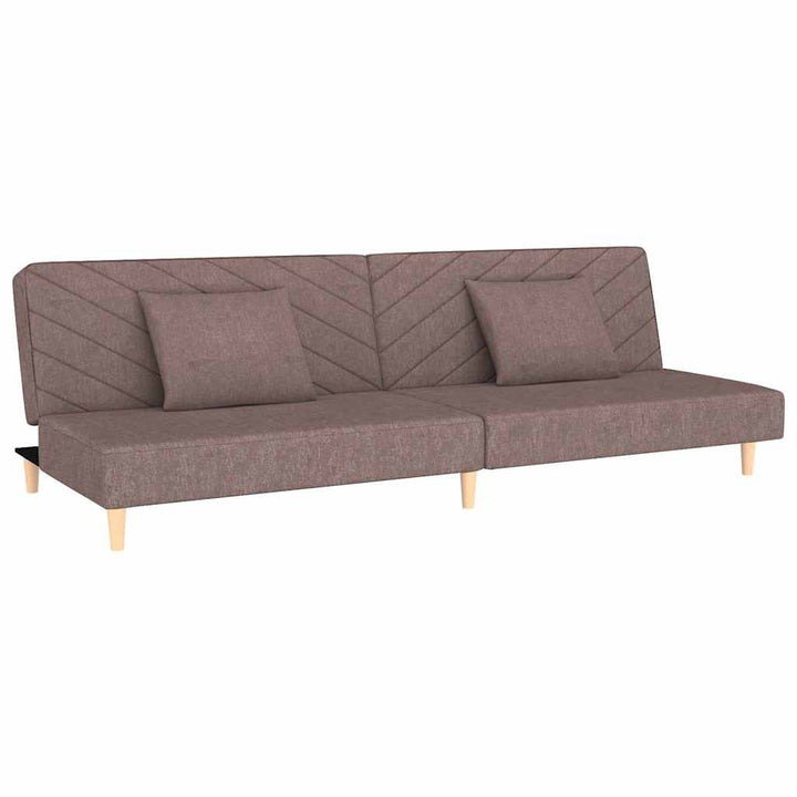 Canapé-Lit À 2 Places Avec Deux Oreillers Tissu