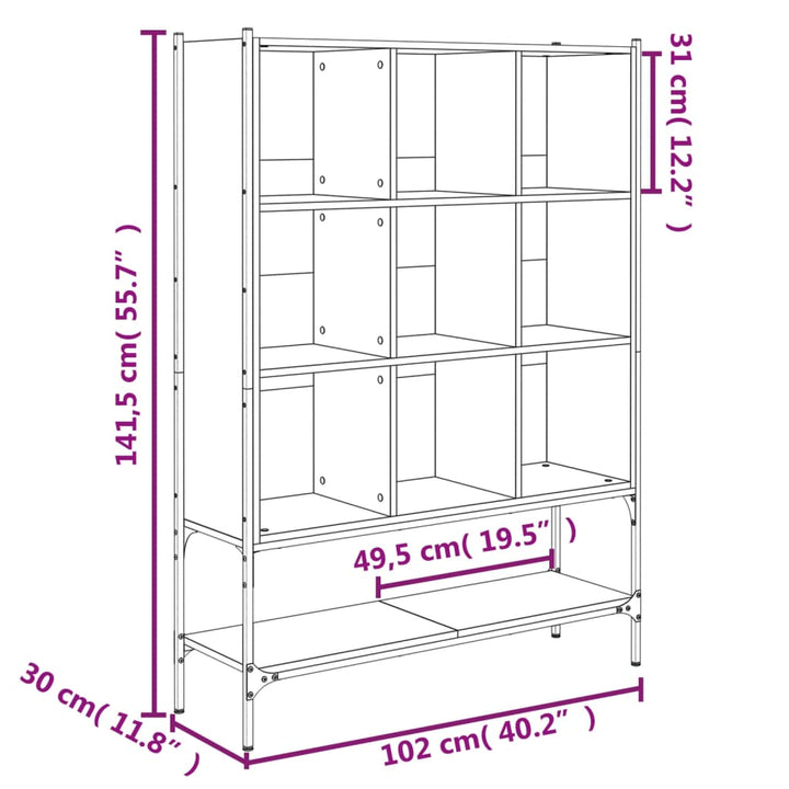 Bibliothèque 102X30X141,5 Cm Bois D'ingénierie