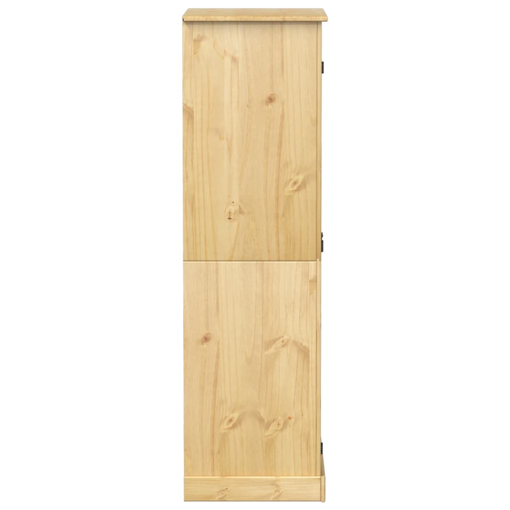 Garde-Robe Corona 76X50X170 Cm Bois De Pin Massif Bleu Foncé